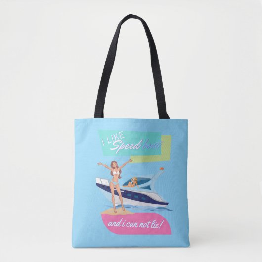 zoals een speedboot tote bag (Voorkant)