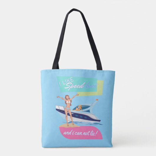 zoals een speedboot tote bag (Achterkant)