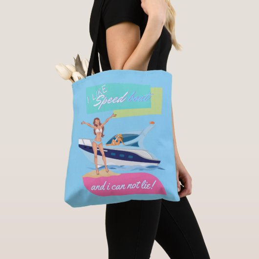 zoals een speedboot tote bag (Dichtbij)