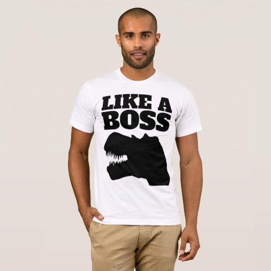 ZOALS EEN T-REX MANNEN T-SHIRS VAN BOSS T-SHIRT (Voorkant volledig)