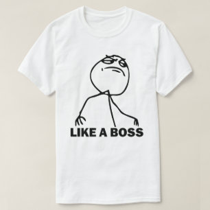 Zoals een T-shirt met een Boss-thema
