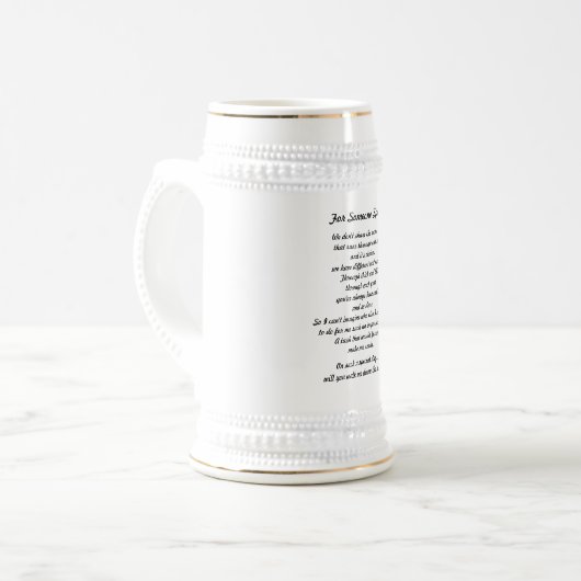 "Zoals een vader" Stein Bierpul (Voorkant links)