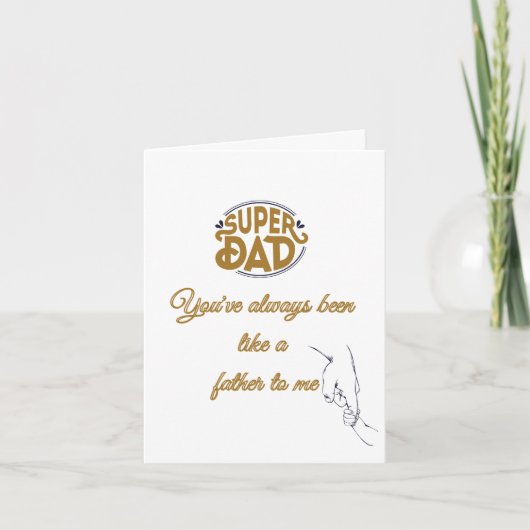 Zoals een vader voor mij, Vaderdag Bedankkaart (Voorkant)