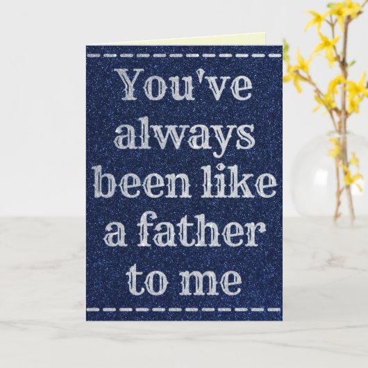 Zoals een vader voor mij Vaderdag Glitter Kaart (Gele Bloem)
