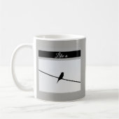 Zoals een vogel op een draad - Leonard Cohen Koffiemok (Links)