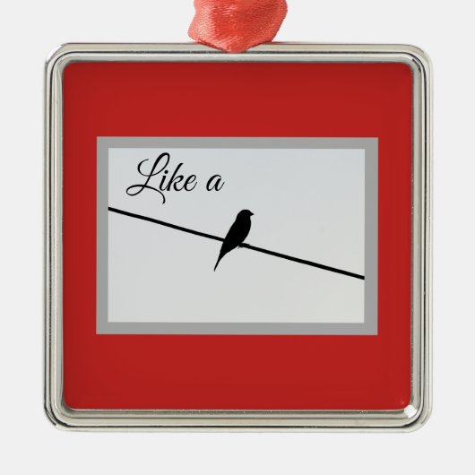 Zoals een vogel op een draad - Leonard Cohen Metalen Ornament (Voorkant)