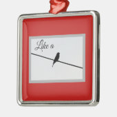 Zoals een vogel op een draad - Leonard Cohen Metalen Ornament (Links)