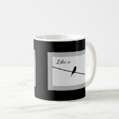 Zoals een vogel op een drager koffiemok (Voorkant rechts)