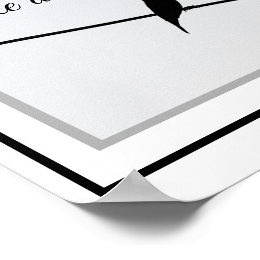 Zoals een vogel op een drager poster (Hoek)