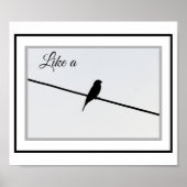 Zoals een vogel op een drager poster (Voorkant)