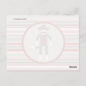 Zoals een zwarte sokaap met Stropdas op rode strep Briefkaart (Achterkant)