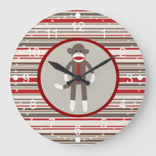 Zoals een zwarte sokaap met Stropdas op rode strep Grote Klok