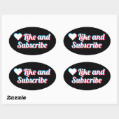 Zoals en je abonneren ovale sticker (Vel)