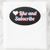 Zoals en je abonneren ovale sticker (Tas)