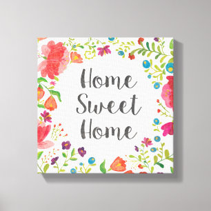 Zoals Frida V Home Sweet Home Canvas Afdruk