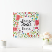 Zoals Frida V | Home Sweet Home Vierkante Klok (Huis)