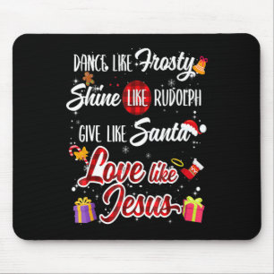 Zoals Frosty Shine Rudolph geven Santa liefde zoal Muismat