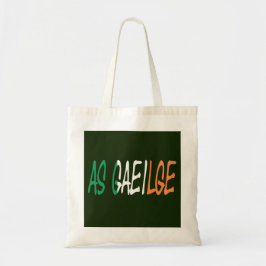 Zoals Gaeilge overlay op Ierse vlag btt Tote Bag