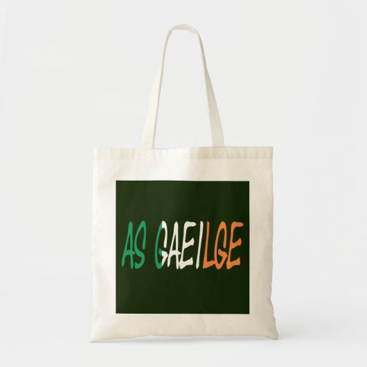 Zoals Gaeilge overlay op Ierse vlag btt Tote Bag (Voorkant)