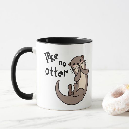 Zoals geen otter - wees uniek! mok (Met donut)