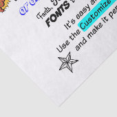 Zoals gezien op Shark Tank - Uw eigen handtekening Tissuepapier (Detail)