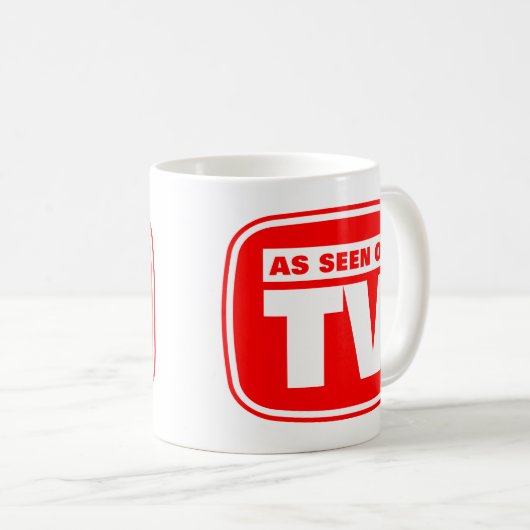 Zoals gezien op tv koffiemok (Voorkant rechts)