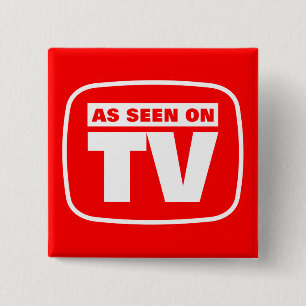 Zoals gezien op tv vierkante button 5,1 cm
