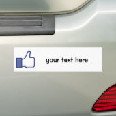 Zoals hand - FB duimen omhoog Bumpersticker (Op auto)