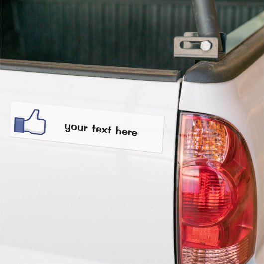 Zoals hand - FB duimen omhoog Bumpersticker (Op Truck)