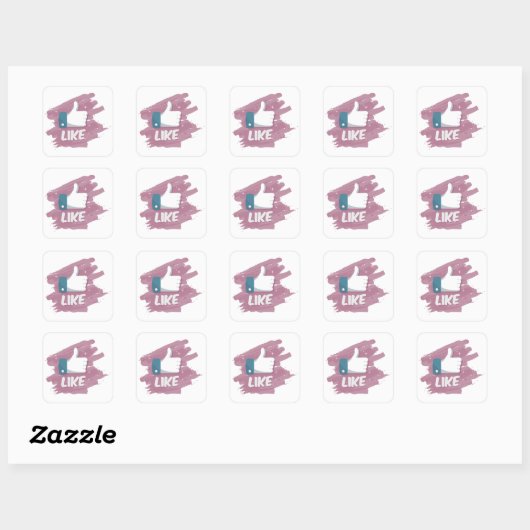 Zoals het icoon van de Button Vierkante Sticker (Vel)