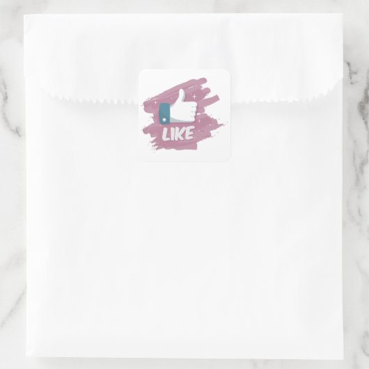 Zoals het icoon van de Button Vierkante Sticker (Tas)