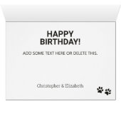 Zoals het Wenskaart van de Dog Happy Birthday (Binnen Horizontaal (Onder))