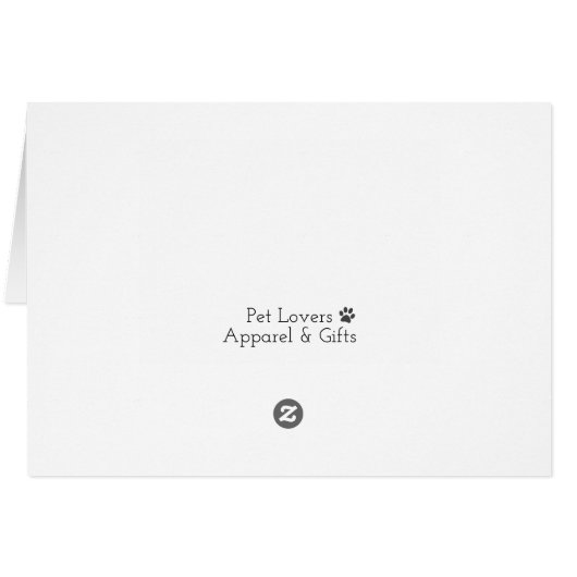 Zoals het Wenskaart van de hond (Achterkant Horizontaal)