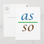 zoals hierboven beschreven briefkaart (Voorkant / Achterkant)