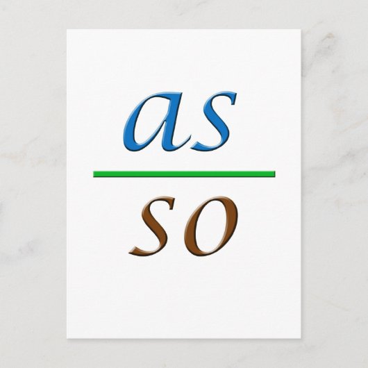 zoals hierboven beschreven briefkaart (Voorkant)