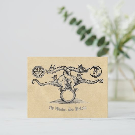 Zoals hierboven, dus hieronder: Alchemy Dragon Briefkaart (Staand voorkant)