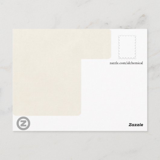 Zoals hierboven, dus hieronder: Alchemy Dragon Briefkaart (Achterkant)