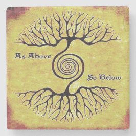 Zoals hierboven, dus hieronder.Boom van het leven, Stenen Onderzetter