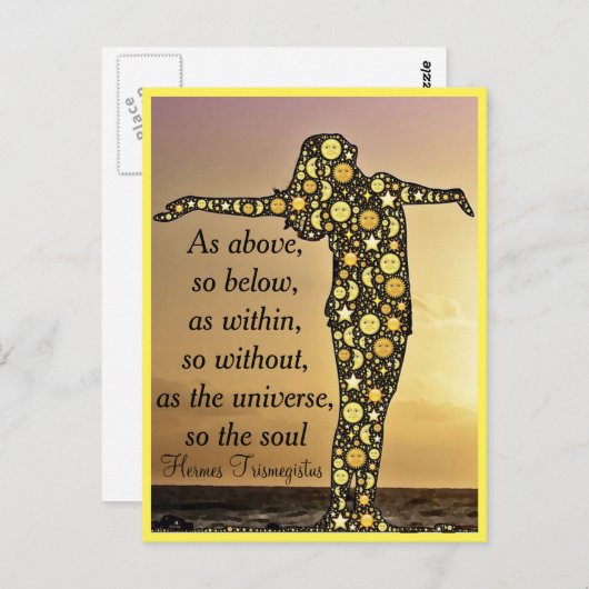 ZOALS HIERBOVEN, DUS ONDER briefkaart (Voorkant / Achterkant)