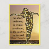 ZOALS HIERBOVEN, DUS ONDER briefkaart (Voorkant)