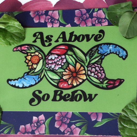 Zoals hierboven, dus onder het driestukssymbool rechthoekige sticker