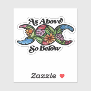 Zoals hierboven, dus onder het driestukssymbool sticker