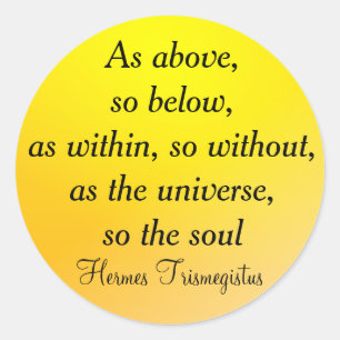 ZOALS HIERBOVEN, DUS ONDER sticker