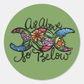 Zoals hierboven, dus onder Triple Moon Ronde Sticker (Voorkant)