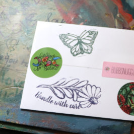 Zoals hierboven, dus onder Triple Moon Ronde Sticker