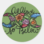 Zoals hierboven, dus onder Triple Moon Ronde Sticker (Voorkant)