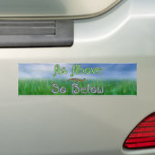 Zoals hierboven, hieronder bumpersticker (Op auto)
