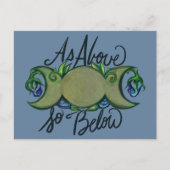 Zoals hierboven onder pagan triple Moon Art Briefkaart (Voorkant)