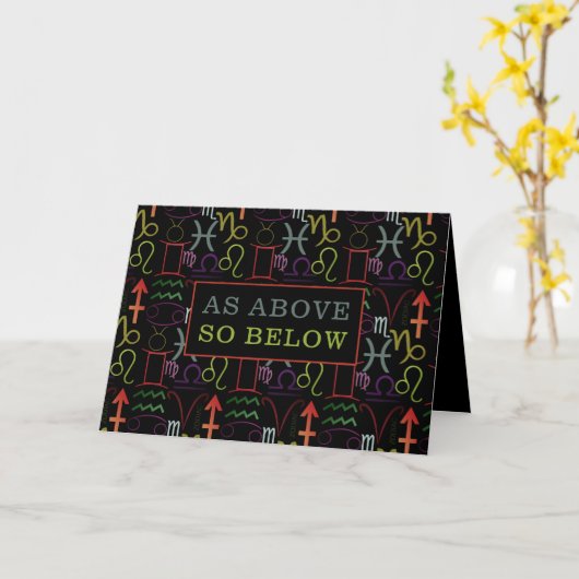 Zoals hierboven vermeld, abstrologisch kaart (Gele Bloem)