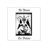 Zoals hierboven, zo beneden (Baphomet) Rubberstempel (Afrduk)